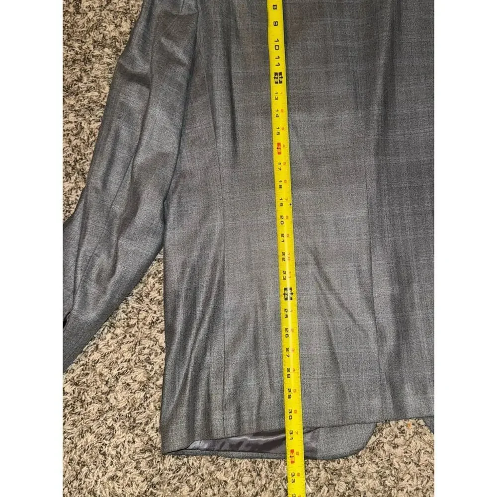 Lauren Ralph Lauren Mens 44R Gray Silk Wool Sport Coat Blazer 2 Button
